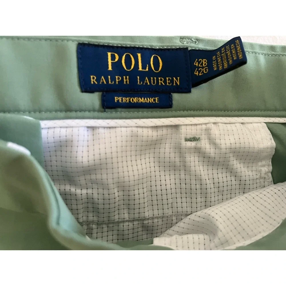 Polo Ralph Lauren M Classic Fit Golf Shorts  42B Fadded Mint Green Stretch, New